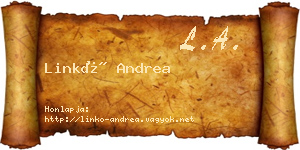Linkó Andrea névjegykártya